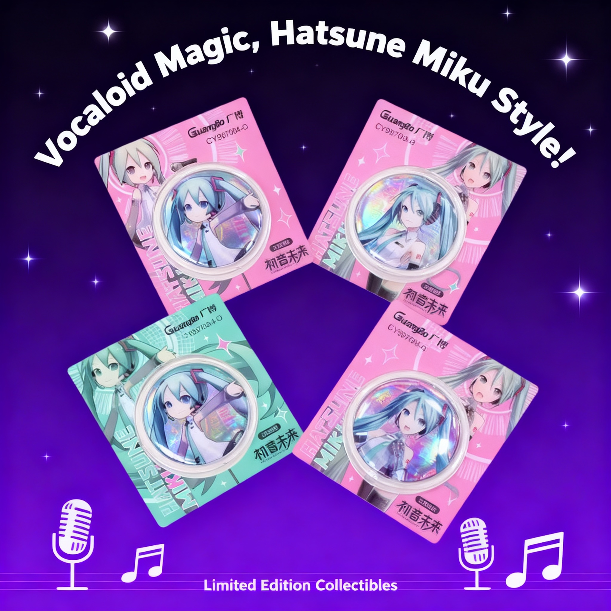 Anime Cosplay Merchandise - Official Hatsune Miku Anime Badge Cute