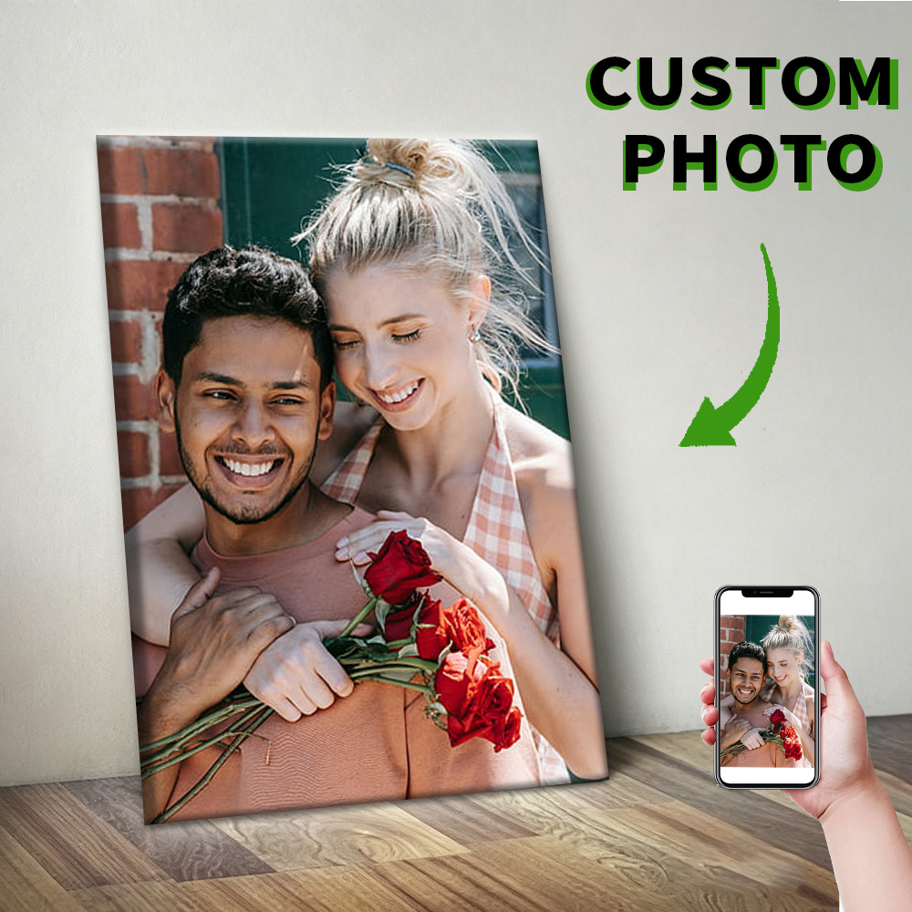 Art Print Framed - 1 Pc Customized Photos on Canvas