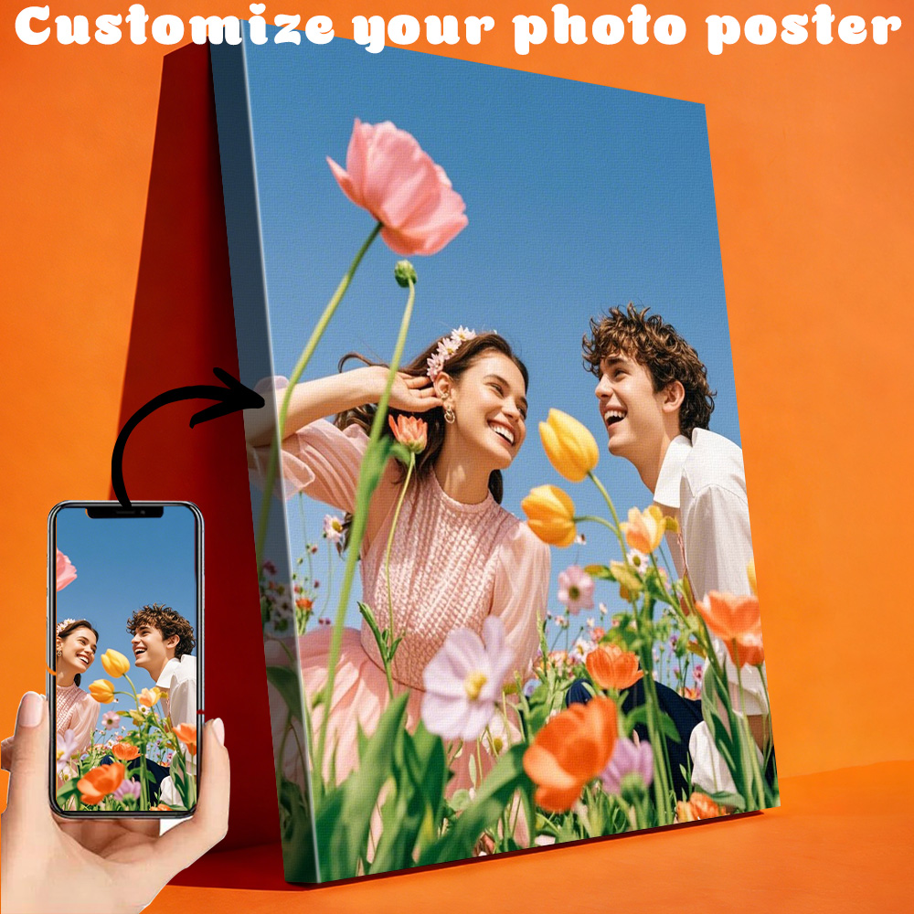 Art Print Framed - 1 customized photo canvas, optional DIY