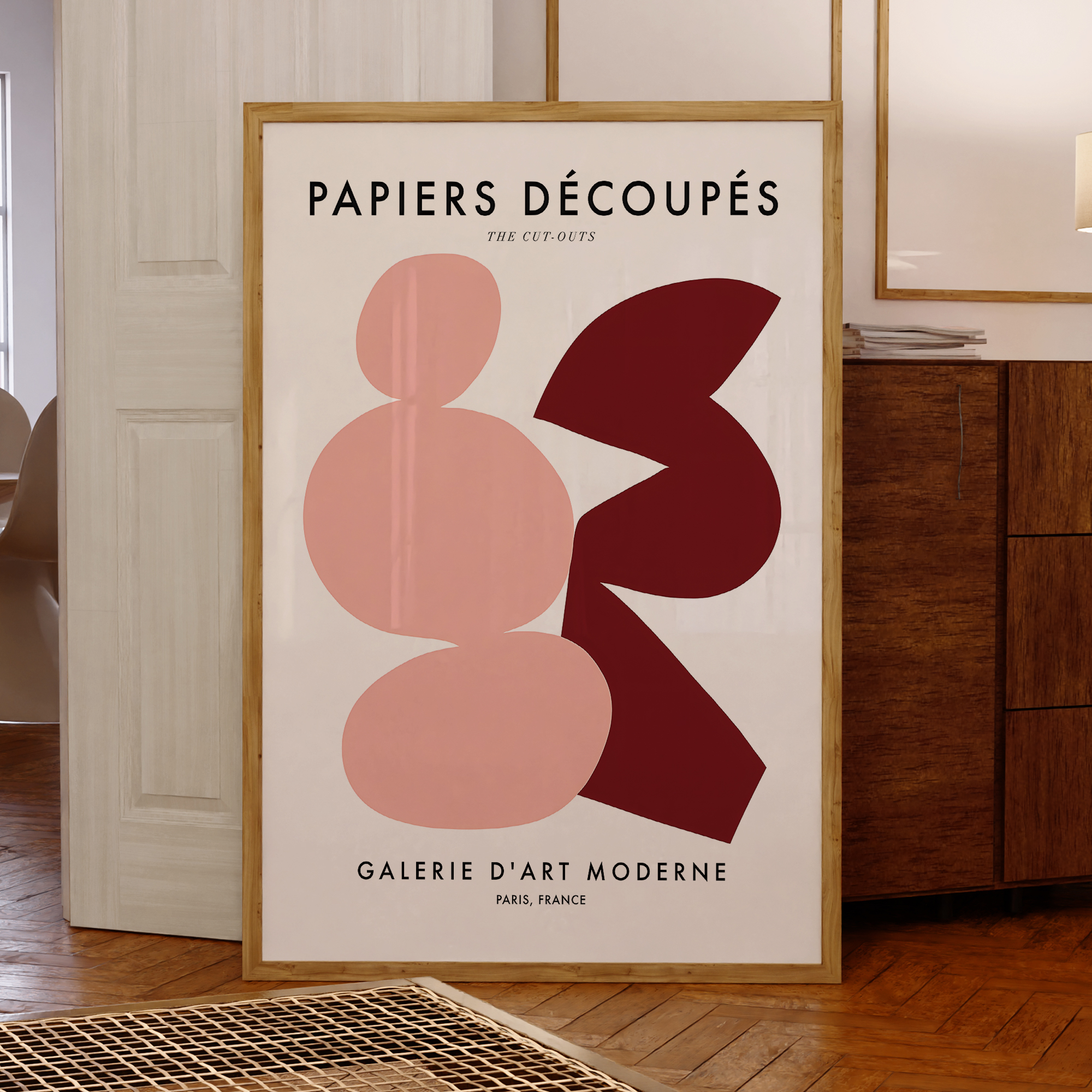 Art Print Framed - Modern Papiers Decoupes - Galerie D'art