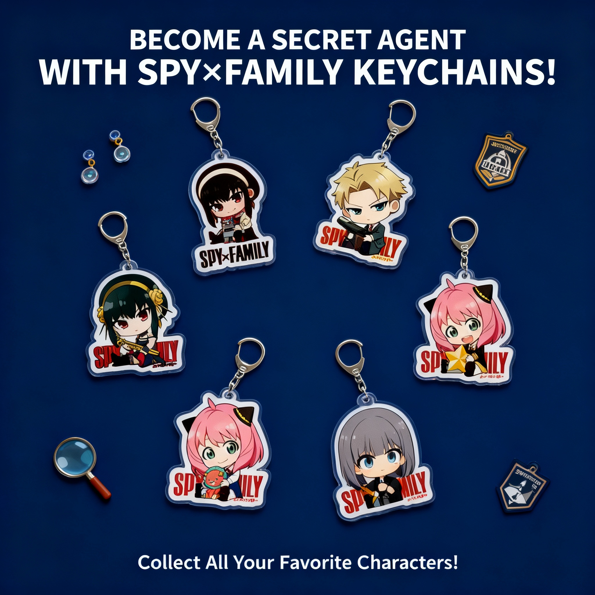 Anime Cosplay Merchandise - Spy x Family Acrylic Keychain Anime