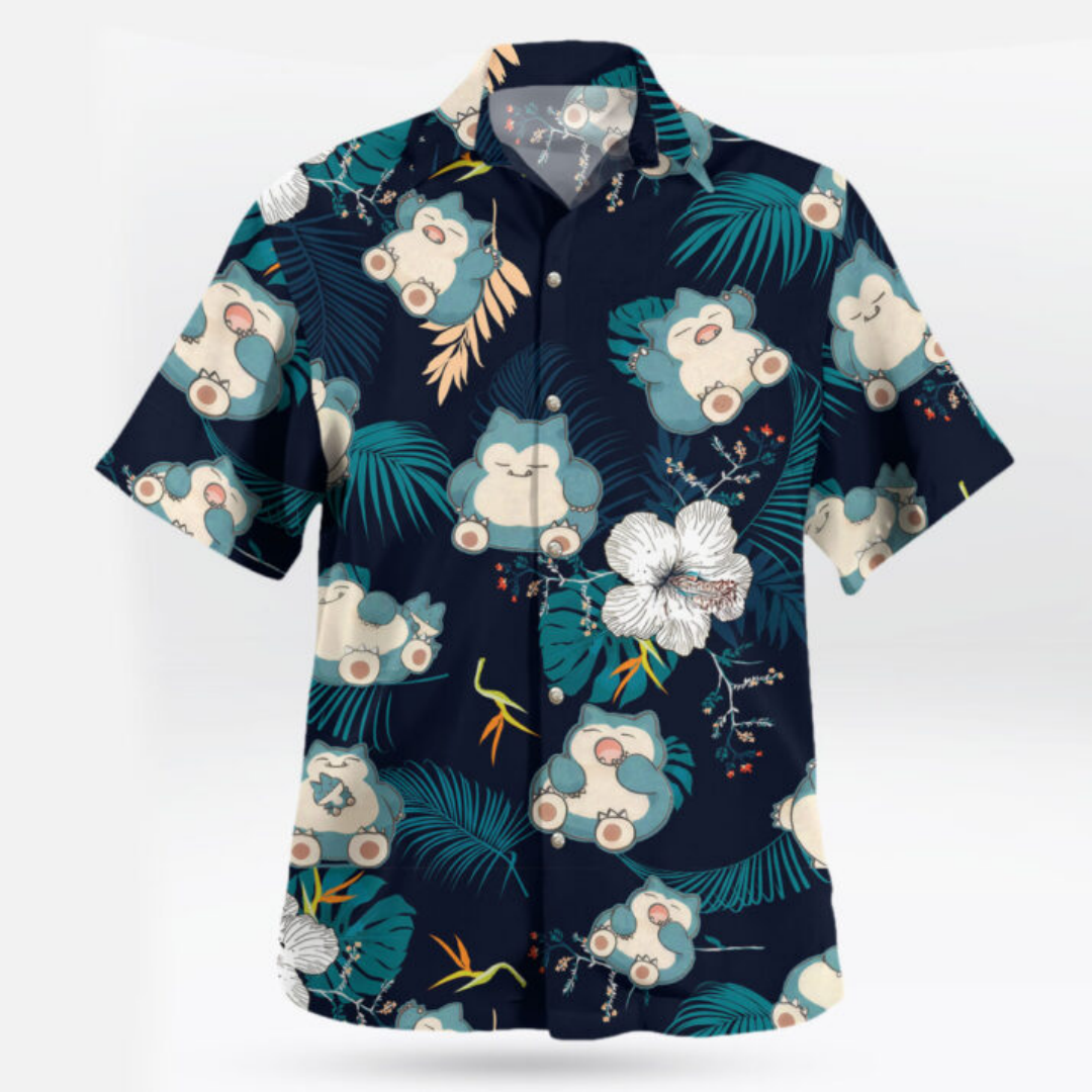 Pokemon Anime Merchandise - Snorlax Pokemon Hawaiian Shirt Tropical Anime