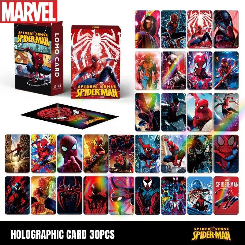 Anime Merchandise For Men - Anime merchandise Spider-Man laser flash card