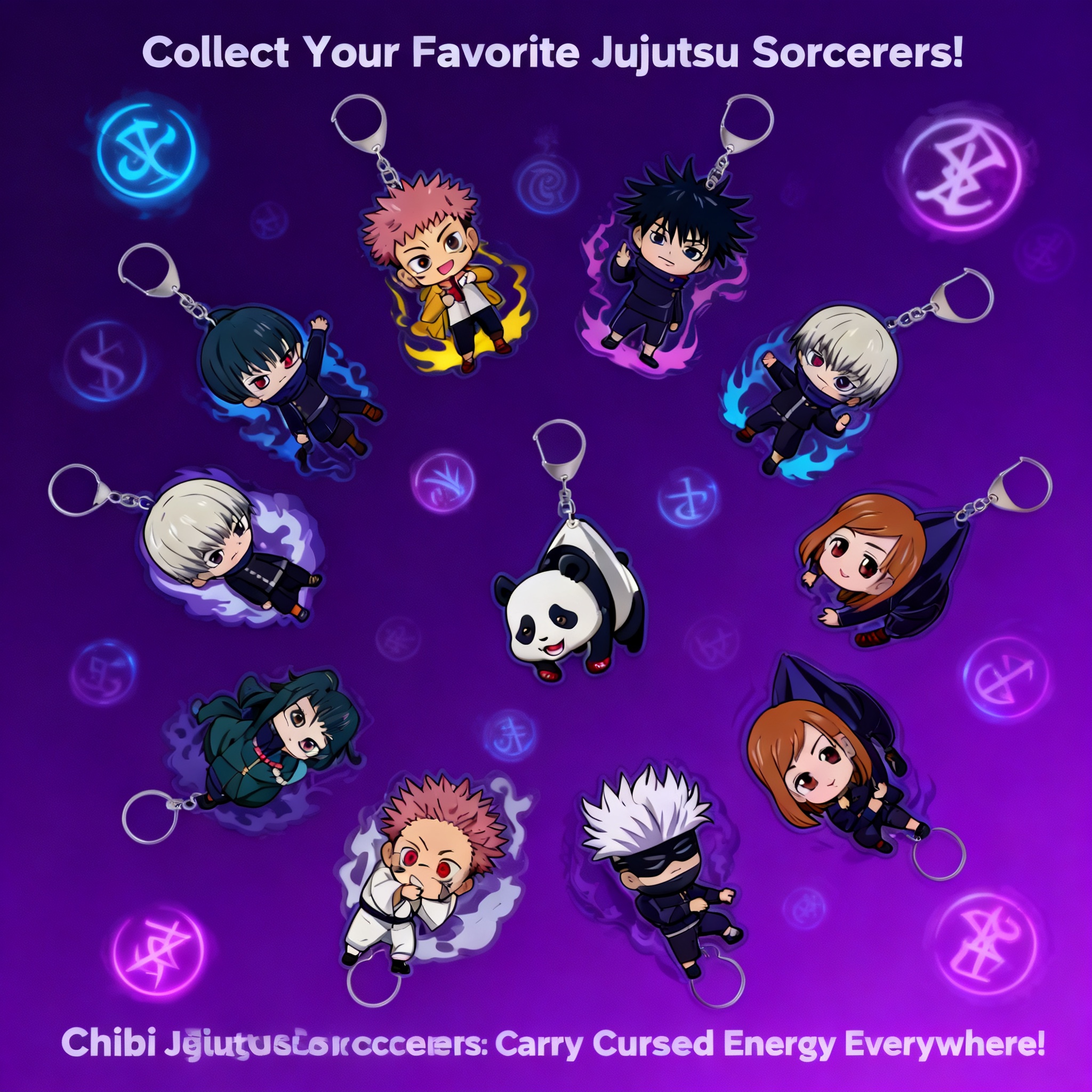 Anime Fan Merchandise - Jujutsu Kaisen Anime Double Sided Transparent