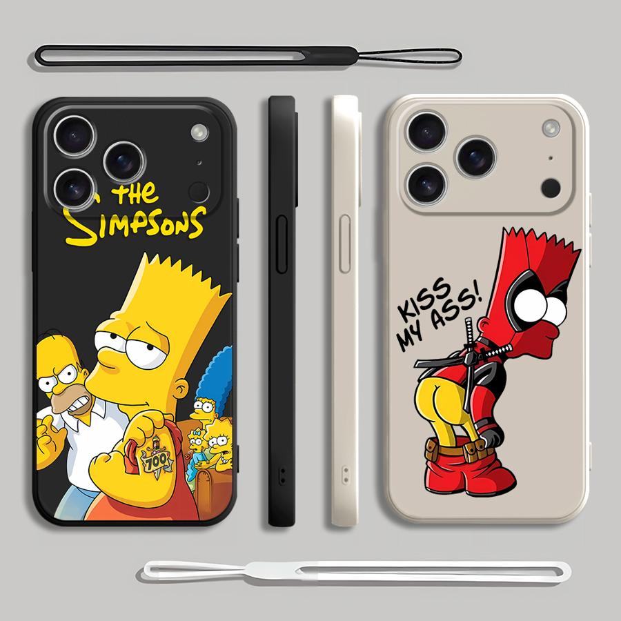 Red Bart Simpson Phone Cover C - Lanyard Anime Logo のレビューと価格