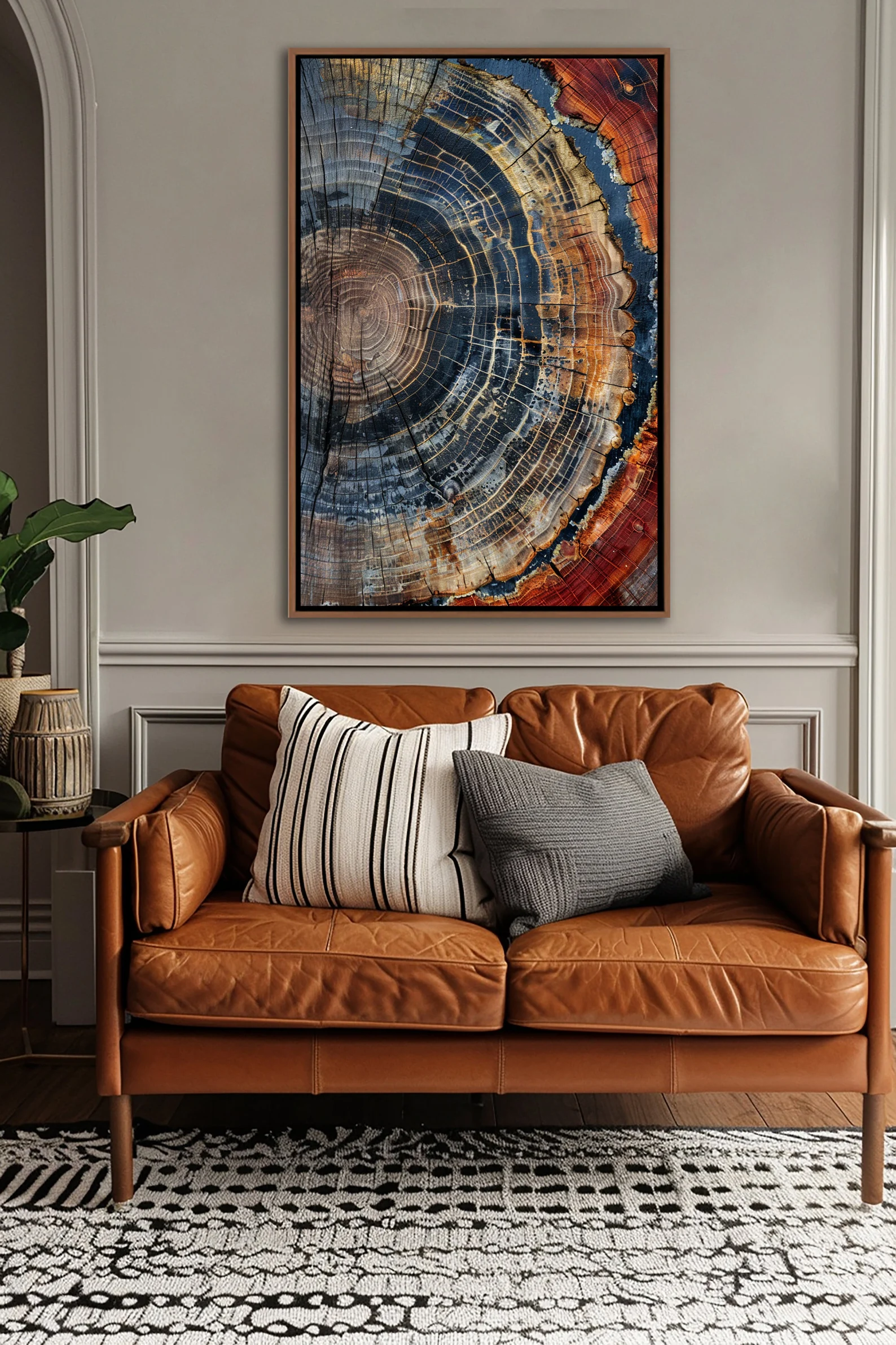Tree Ring Framed Wall Art, Abs - Art Print Framed のレビューと価格