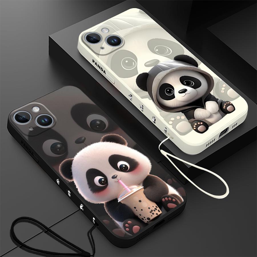 Cute Panda Phone Case for iPho - Lanyard Anime Logo のレビューと価格