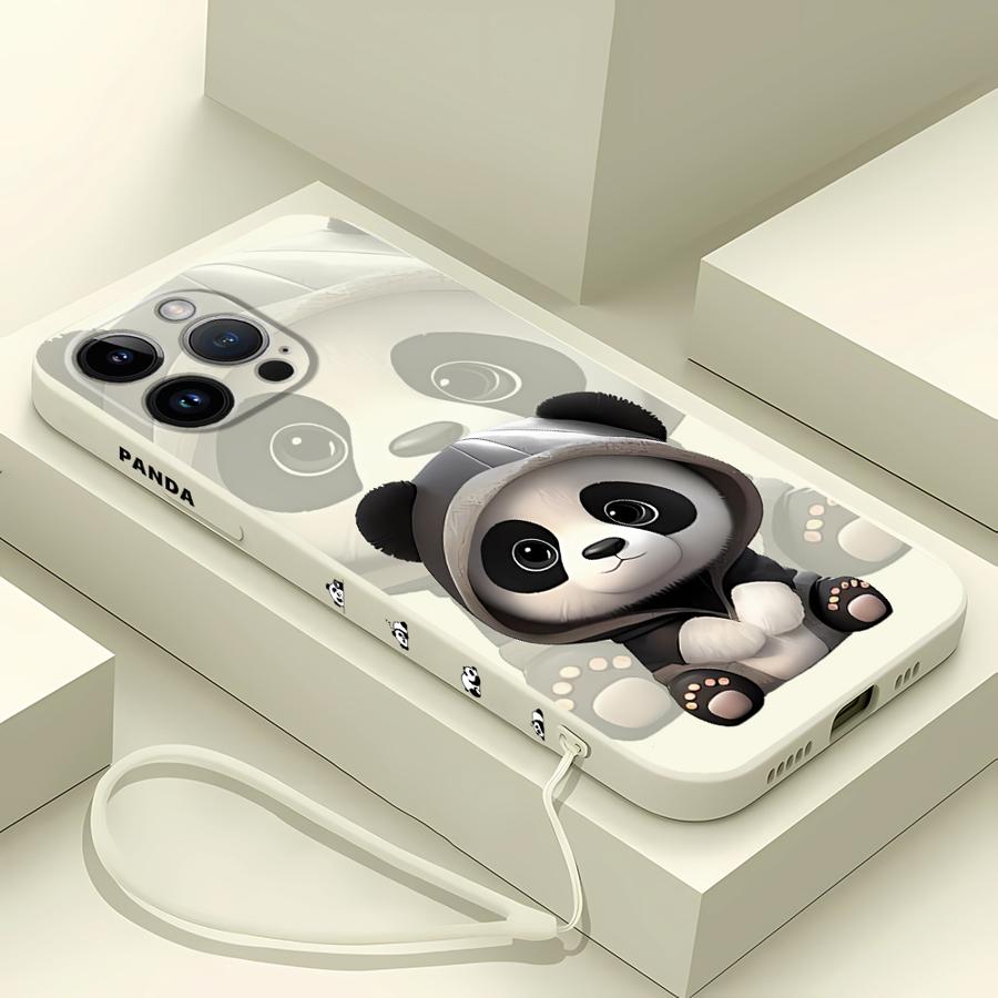 Cute Panda Phone Case for iPho - Lanyard Anime Logo のレビューと価格