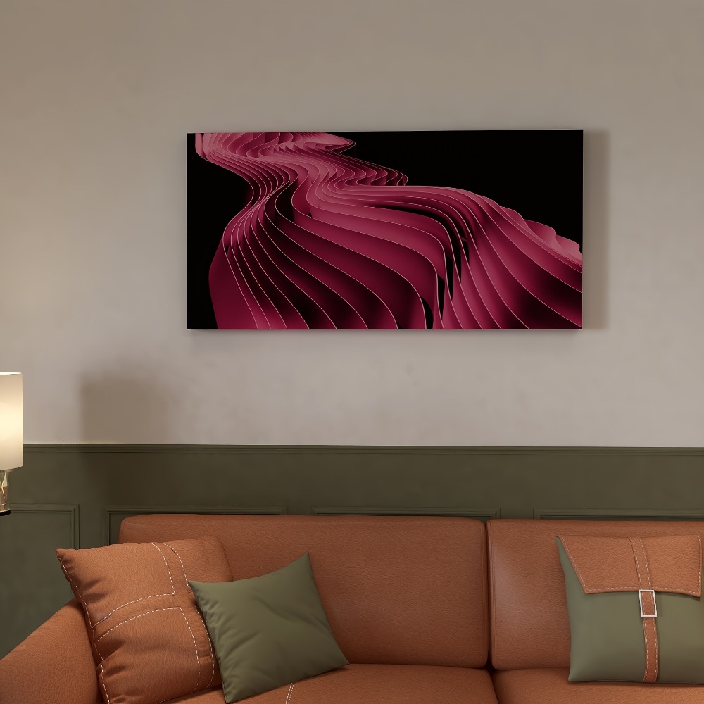 Elegant Pink Line Art painting - Art Print Framed のレビューと価格