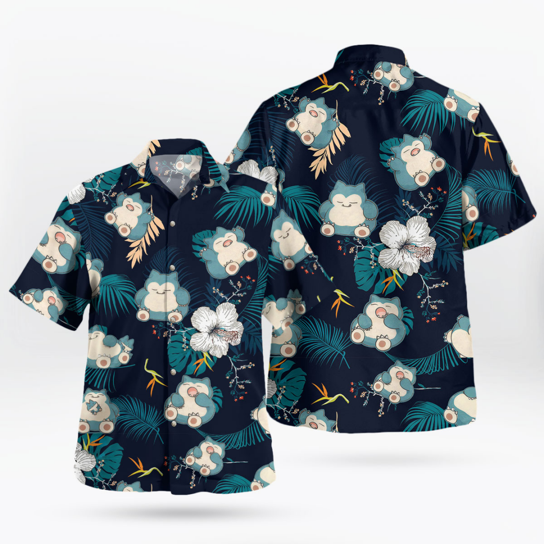 Snorlax Pokemon Hawaiian Shirt - Pokemon Anime Merchandise のレビューと価格