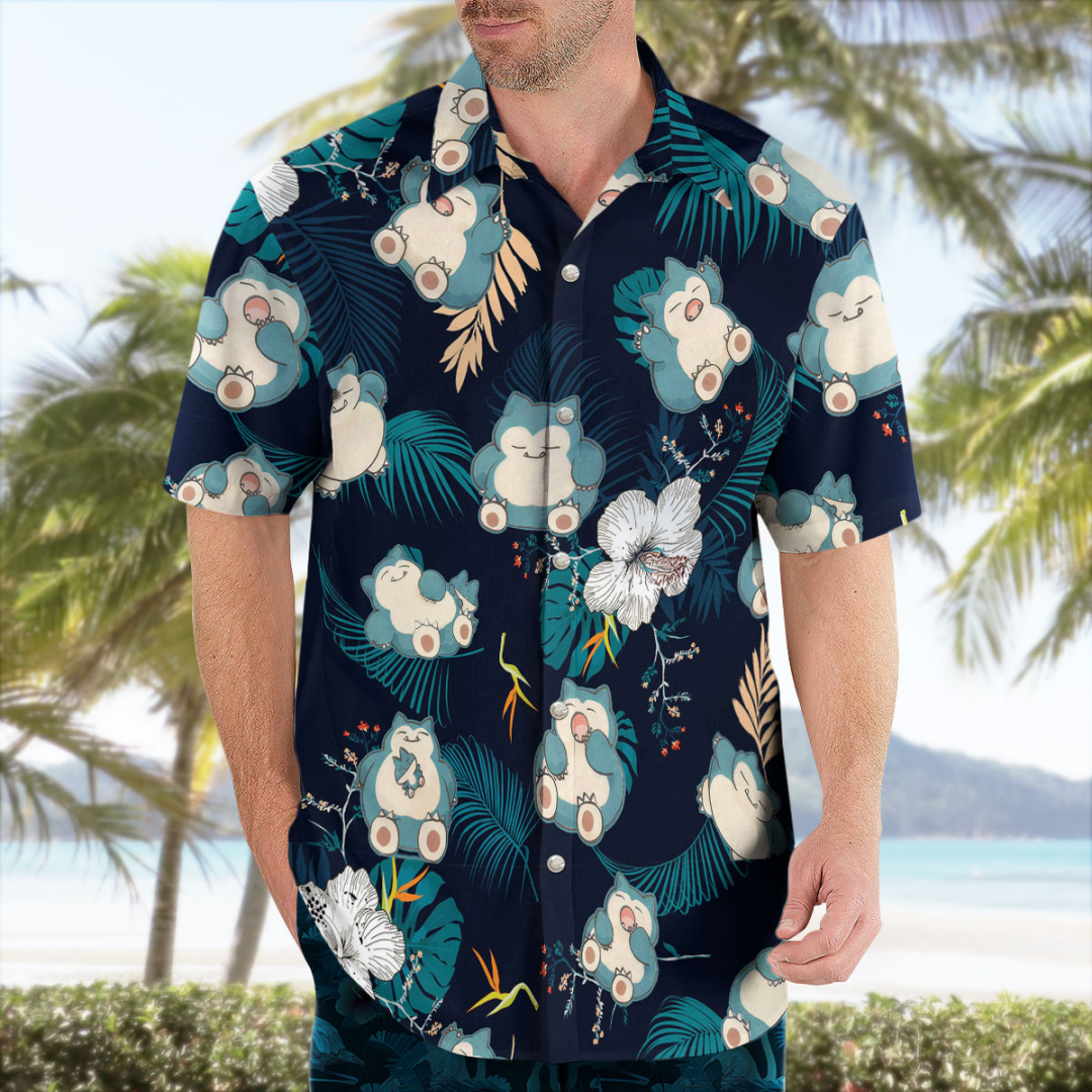 Snorlax Pokemon Hawaiian Shirt - Pokemon Anime Merchandise のレビューと価格