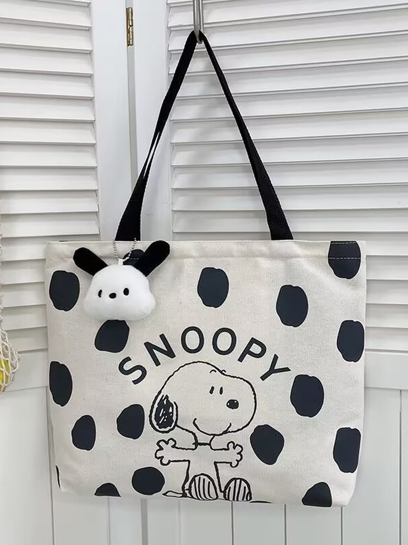 Cartoon Snoopy Canvas Shoulder - Anime Tote Bag のレビューと価格