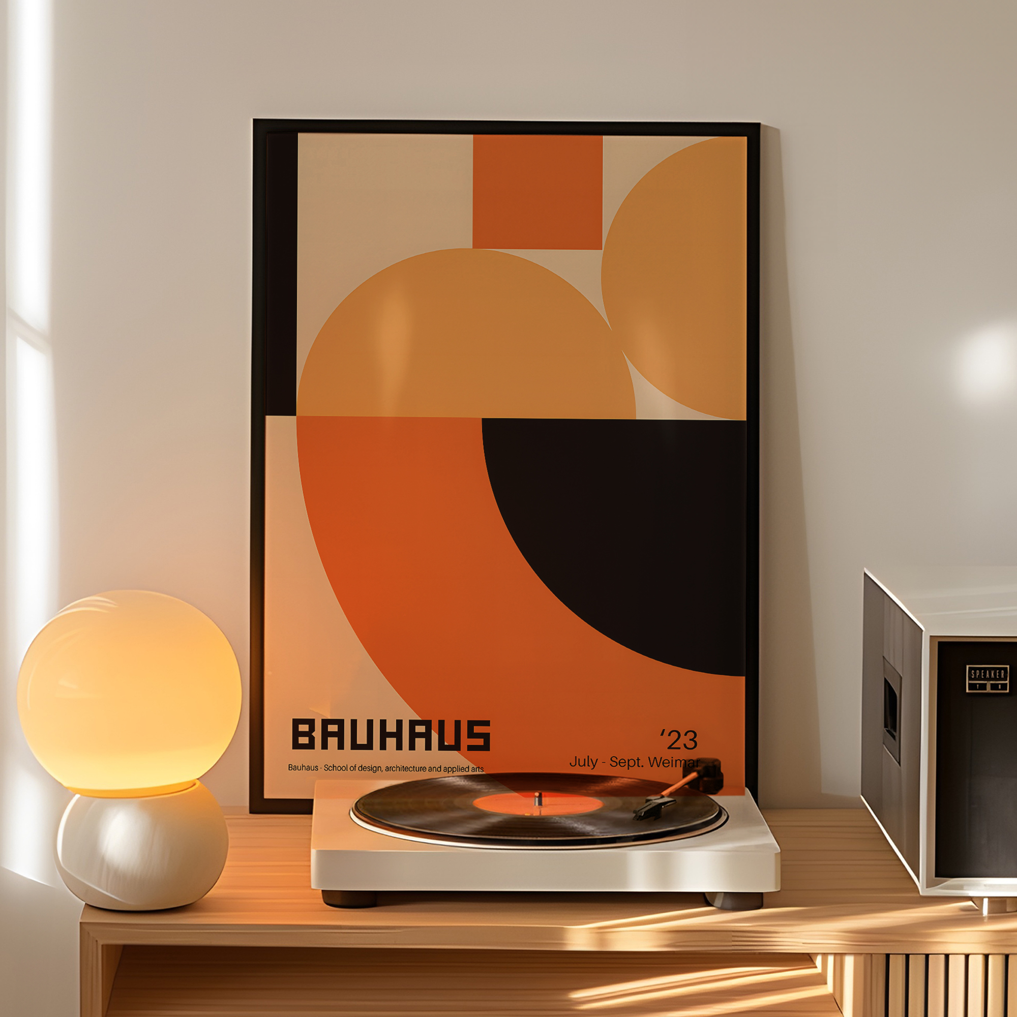 Modern Geometry Bauhaus School - Art Print Framed のレビューと価格