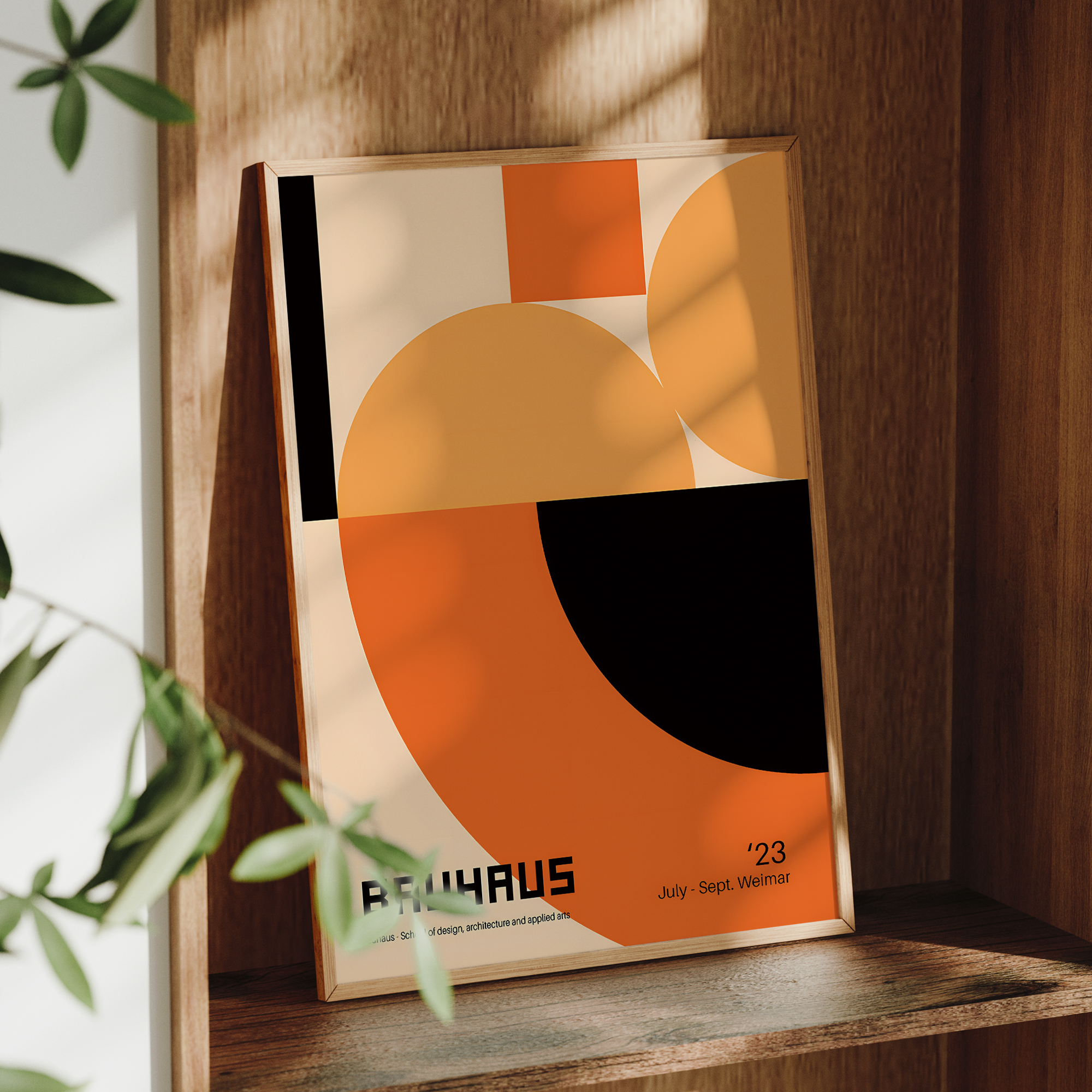Modern Geometry Bauhaus School - Art Print Framed のレビューと価格