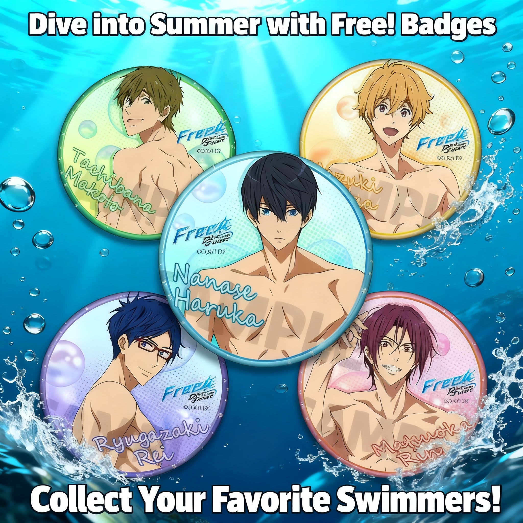Free Swimming Club Anime Badge - Official Merchandise Anime のレビューと価格