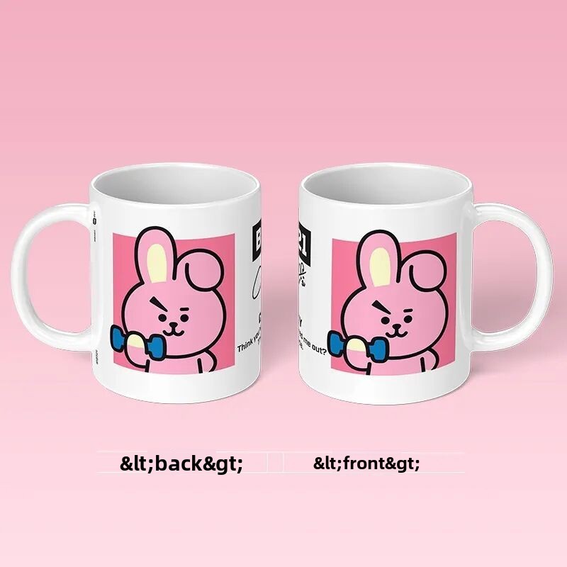 BT21 cartoon cute ceramic mug  - Anime Merchandise For Men のレビューと価格