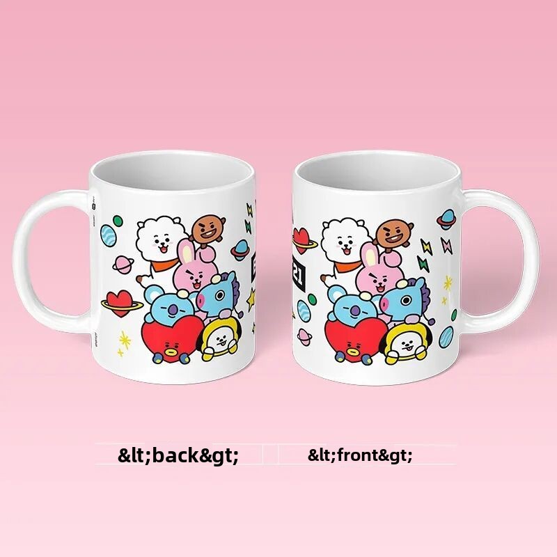 BT21 cartoon cute ceramic mug  - Anime Merchandise For Men のレビューと価格