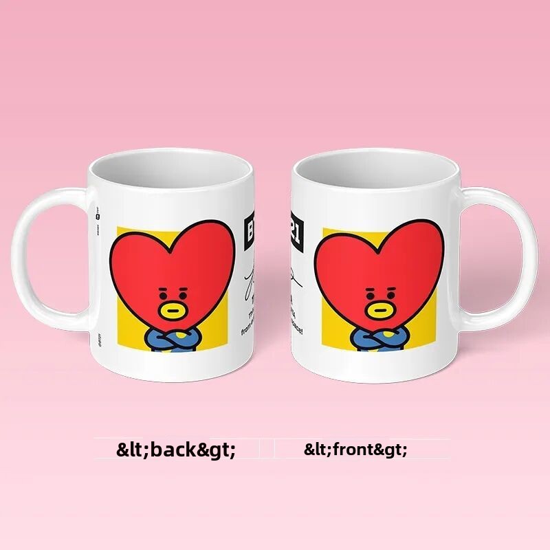 BT21 cartoon cute ceramic mug  - Anime Merchandise For Men のレビューと価格