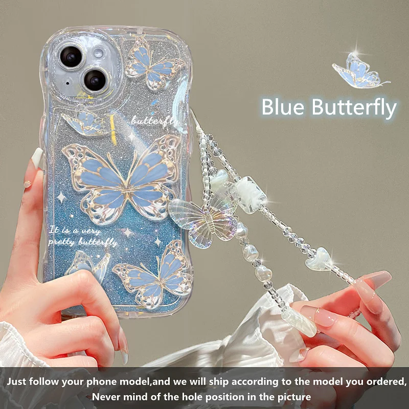 3D Butterfly Bracelet Chain Si - Lanyard Anime Logo のレビューと価格